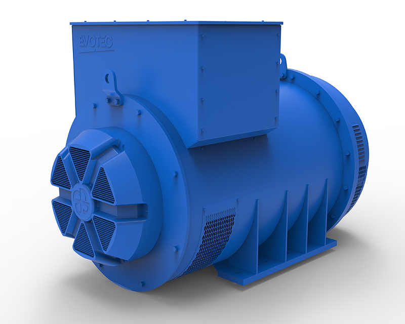 Generador industrial de la serie EVO528 2500/3300kVA, 400/480V, 50/60Hz, 4/6/8/10Pole